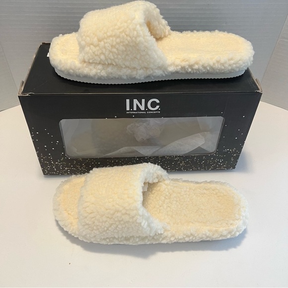 Sherling Ivory Slide open Toe Size 7 Slipper - Picture 2 of 7